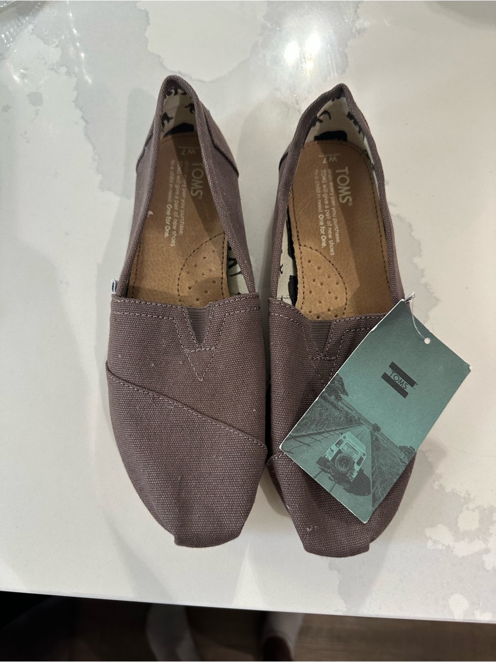 Women's TOMS Men’s Gray Canvas Slip-On Shoes